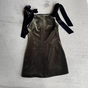 Green Velour Zara Mini Dress | Size S